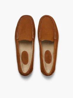 New G.H.BASS Buffalo Moccasin Slippers Chestnut Tan