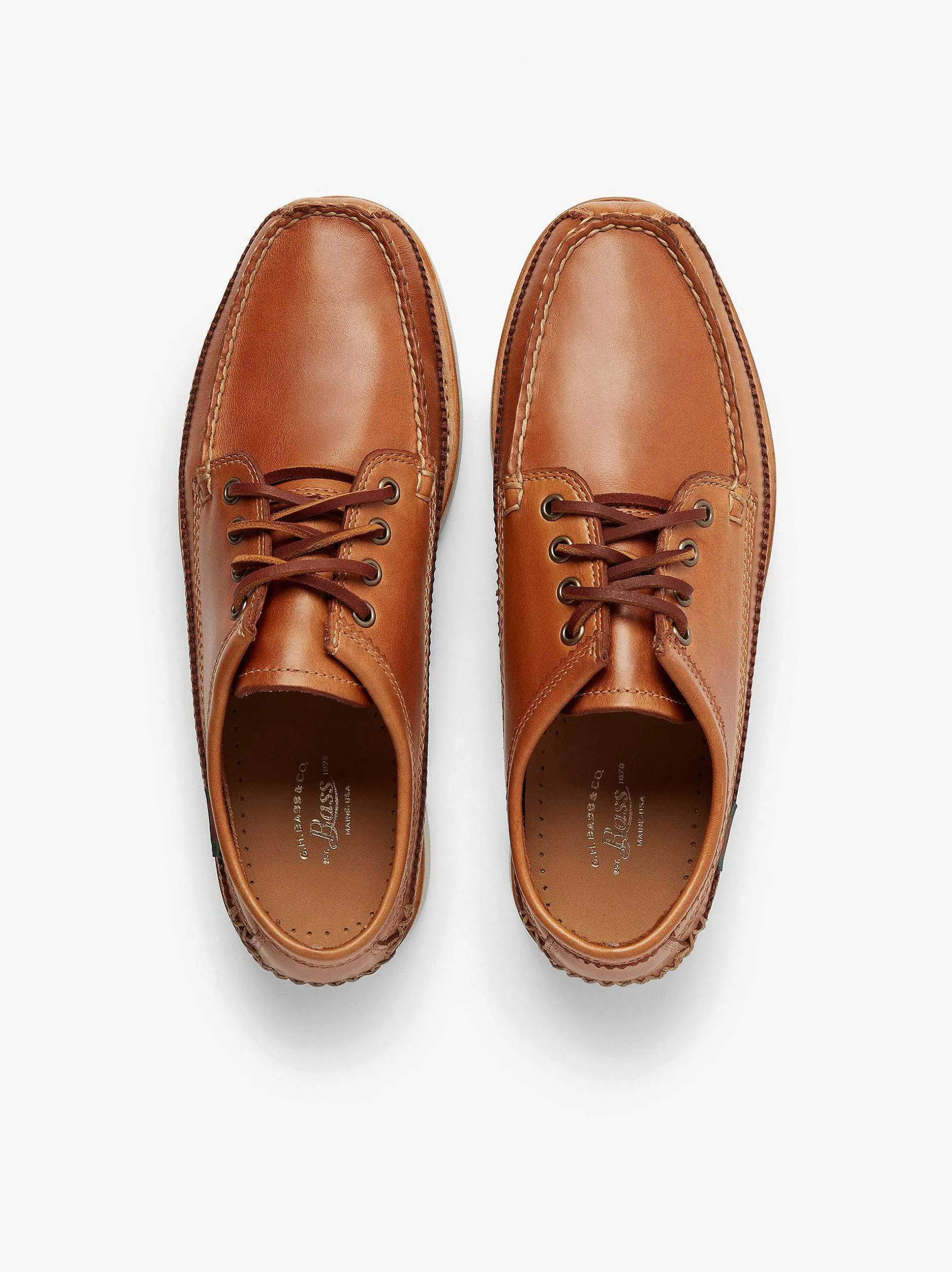 Hot G.H.BASS Camp Moc Iii Lyndon 4-Eye Moccasin Tan