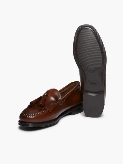 Sale G.H.BASS Easy Weejuns Esther Kiltie Tassel Loafers Cognac
