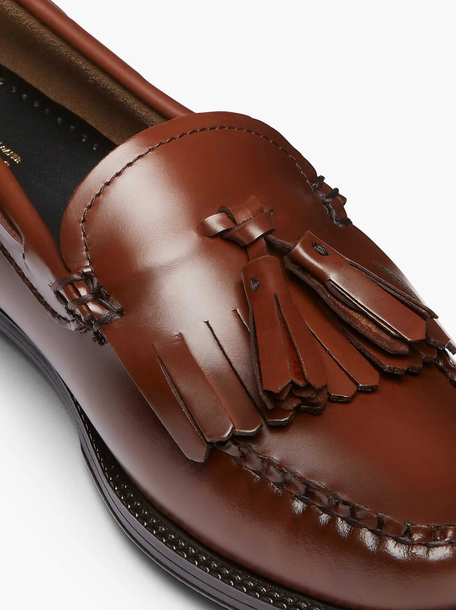 Sale G.H.BASS Easy Weejuns Esther Kiltie Tassel Loafers Cognac