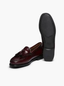 G.H.BASS Easy Weejuns Esther Kiltie Tassel Loafers Wine