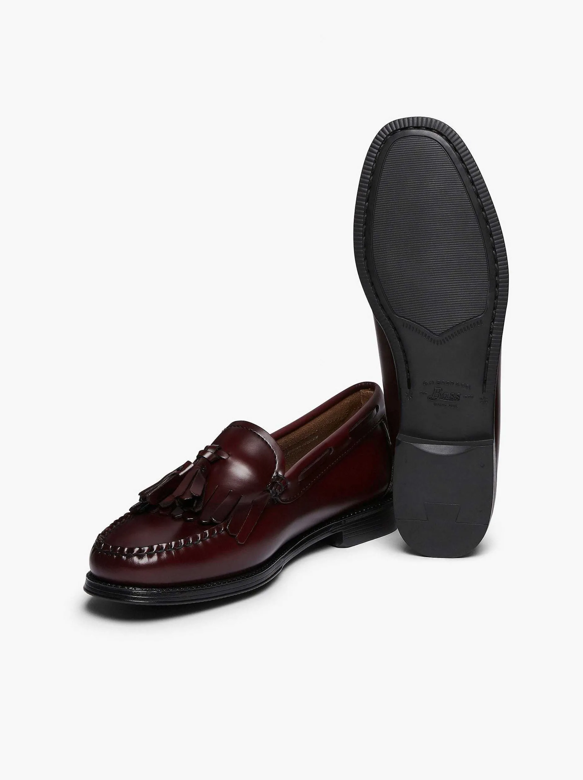 G.H.BASS Easy Weejuns Esther Kiltie Tassel Loafers Wine