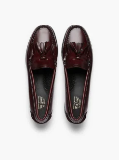 G.H.BASS Easy Weejuns Esther Kiltie Tassel Loafers Wine