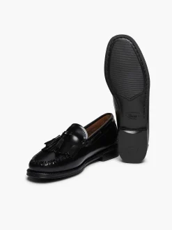 G.H.BASS Easy Weejuns Esther Kiltie Tassel Loafers Black