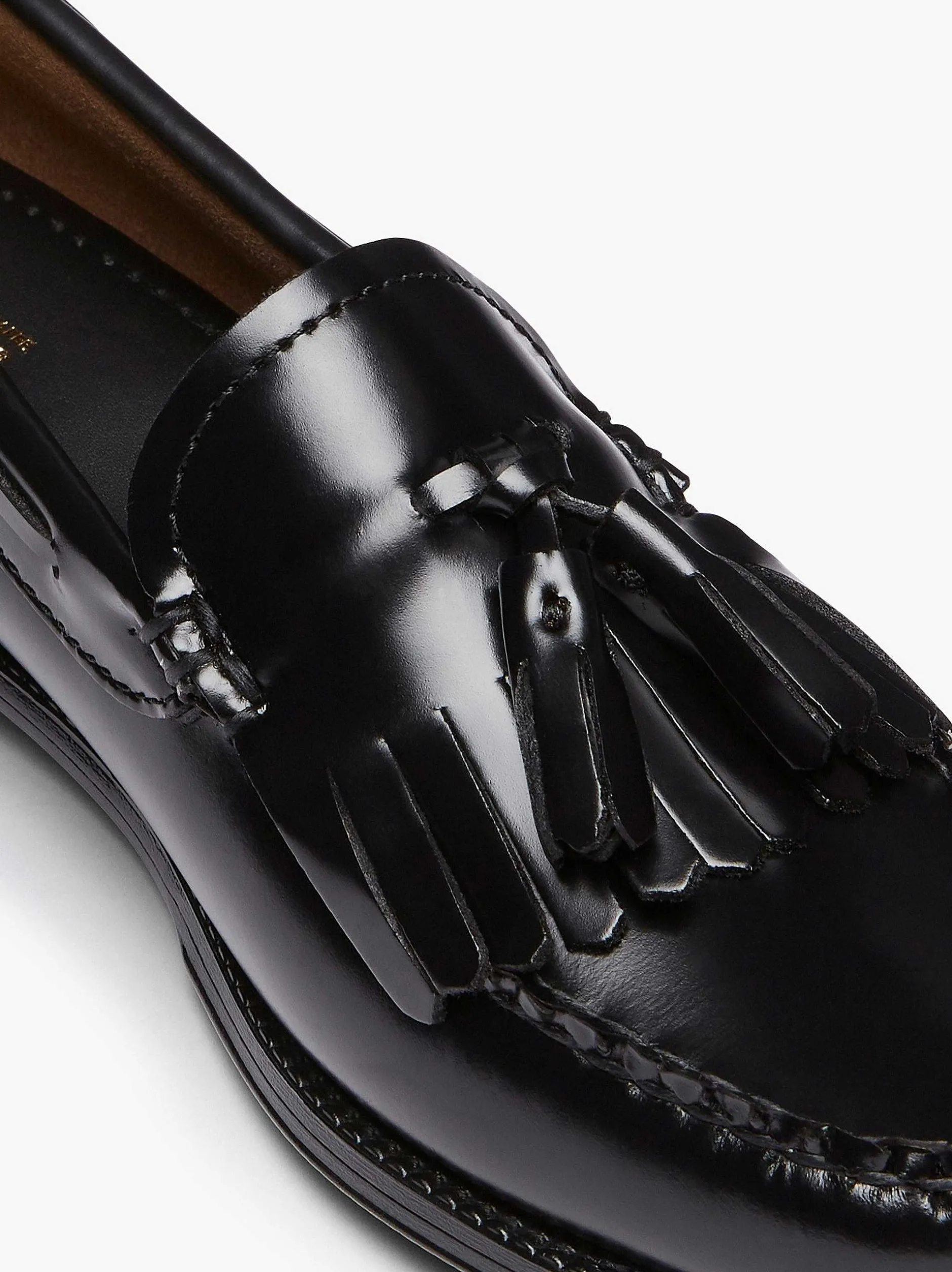 G.H.BASS Easy Weejuns Esther Kiltie Tassel Loafers Black