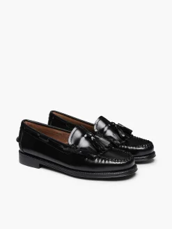 G.H.BASS Easy Weejuns Esther Kiltie Tassel Loafers Black