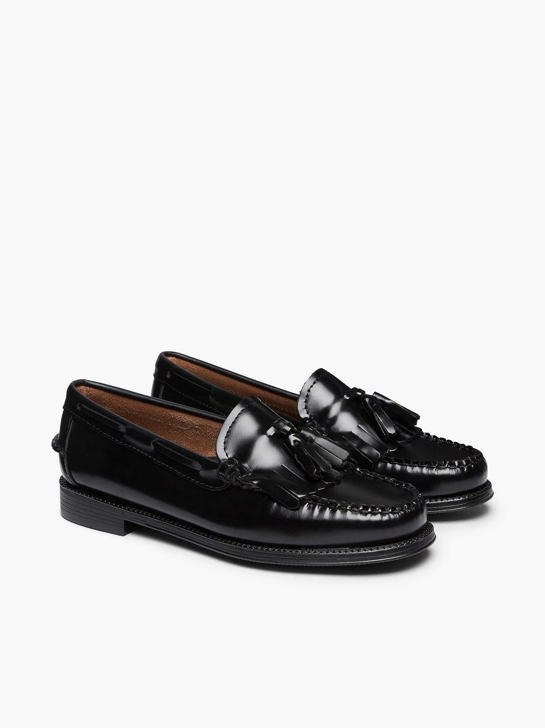 G.H.BASS Easy Weejuns Esther Kiltie Tassel Loafers Black