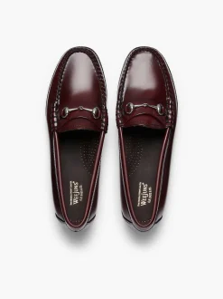 New G.H.BASS Easy Weejuns Lianna Horsebit Loafers Wine