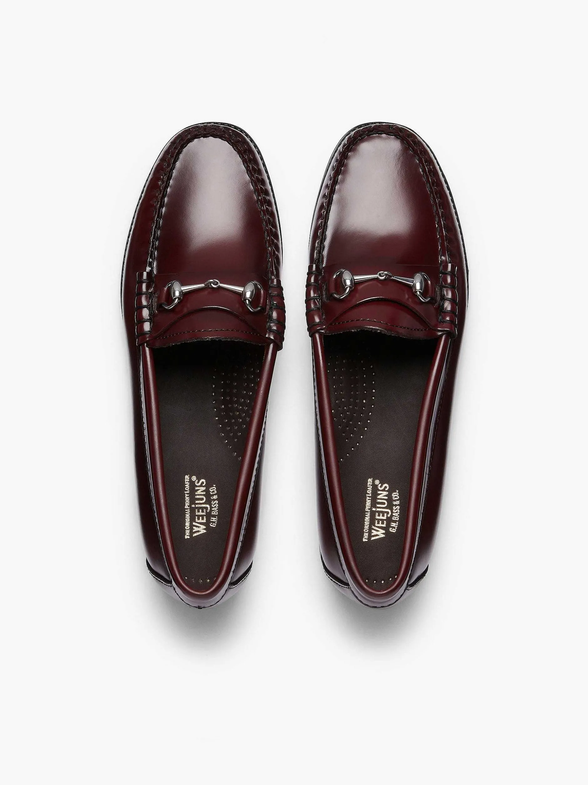 New G.H.BASS Easy Weejuns Lianna Horsebit Loafers Wine