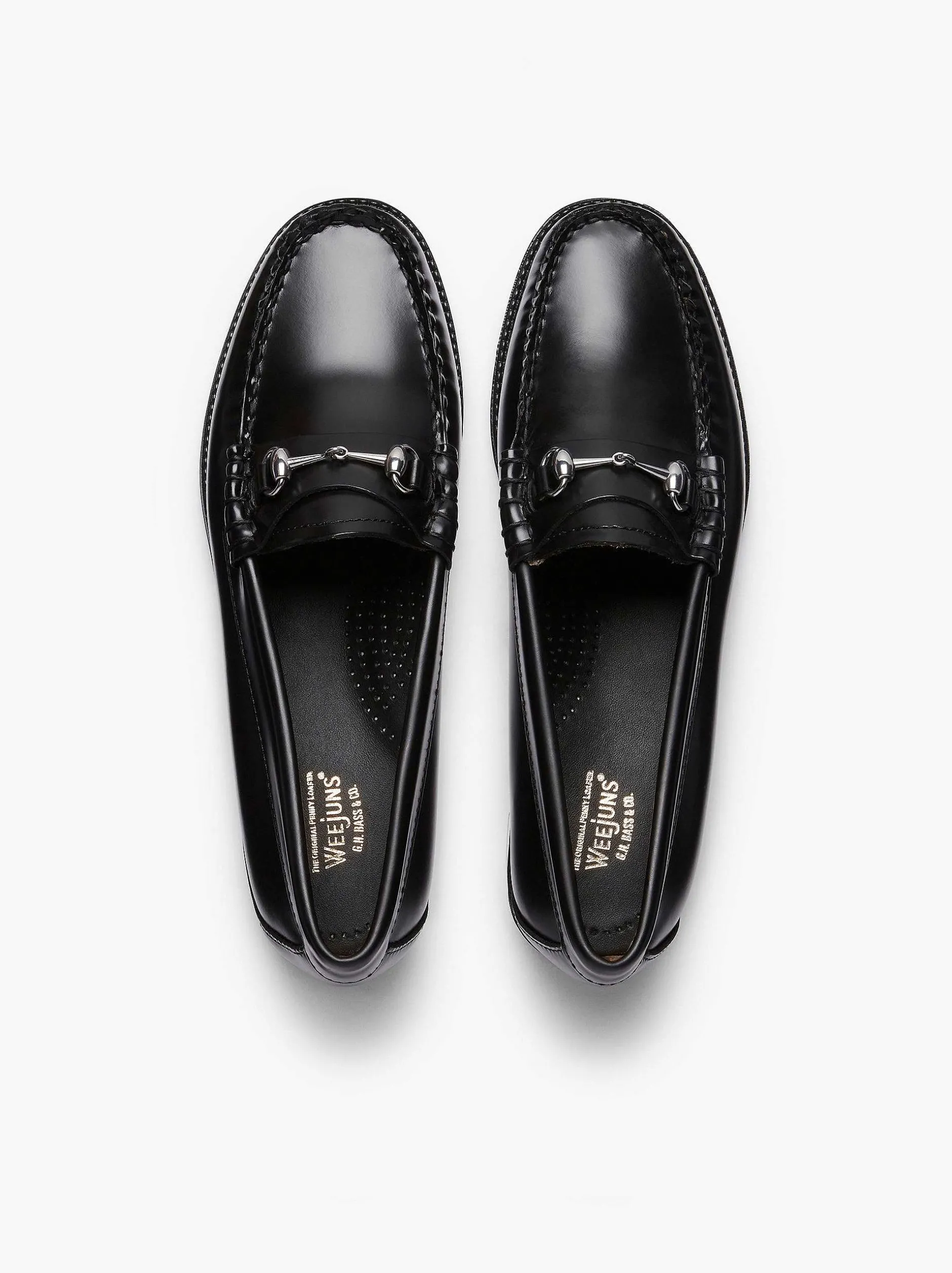 New G.H.BASS Easy Weejuns Lianna Horsebit Loafers Black