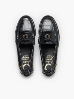 Discount G.H.BASS Fred Perry X Amy Winehouse Weejuns Penny Black