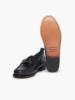 Discount G.H.BASS Fred Perry X Amy Winehouse Weejuns Penny Black