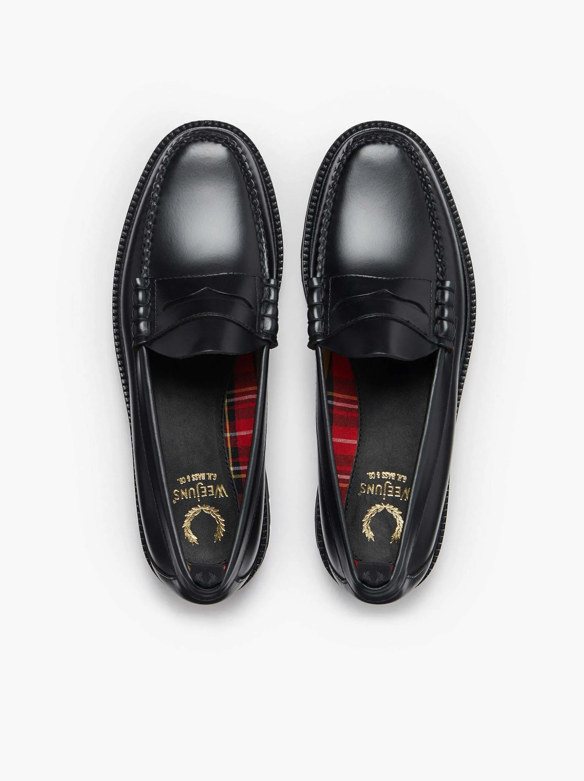 Clearance G.H.BASS G.H. Bass X Fred Perry Weejuns 90S Larson Penny Black