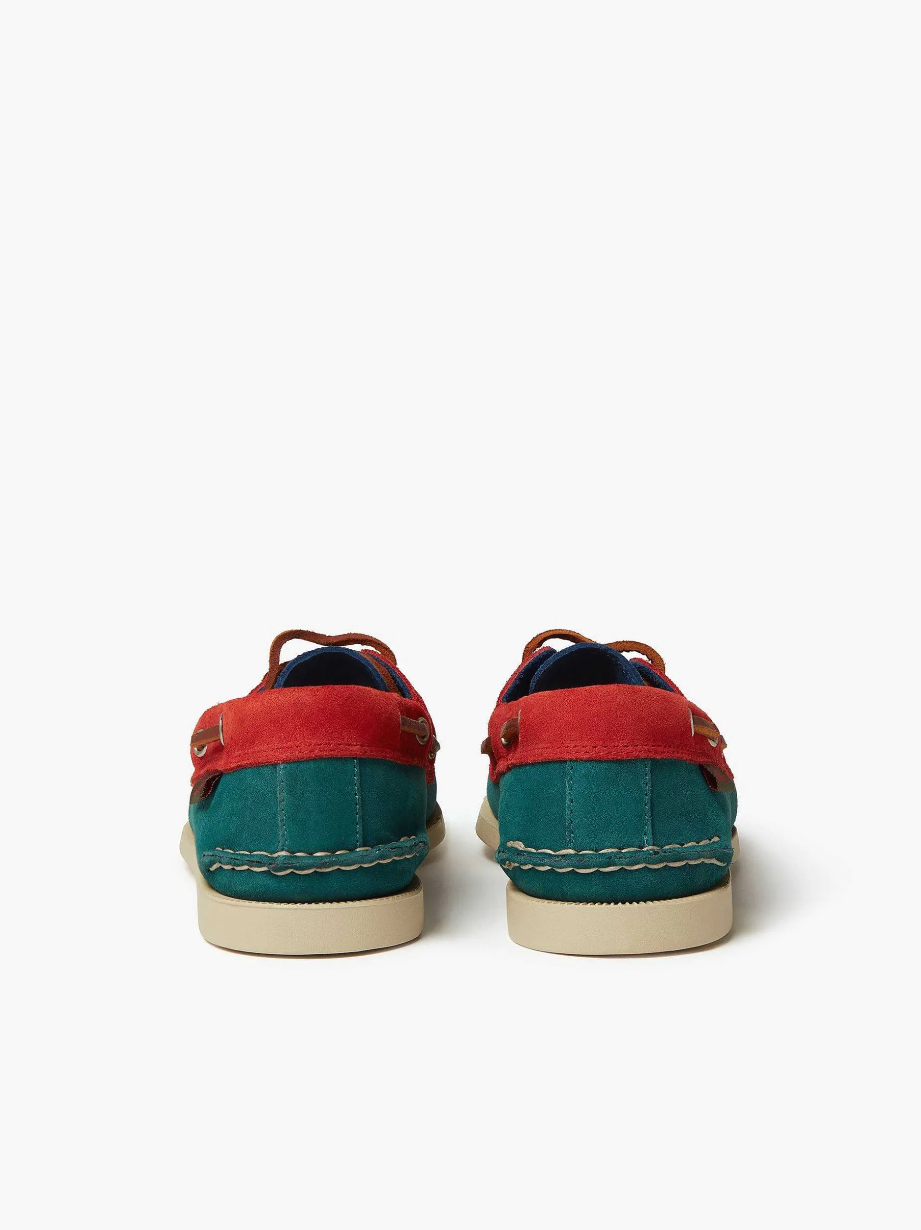 Sale G.H.BASS Jetty Iii 2 Eye Boat Shoes Red & Blue & Green