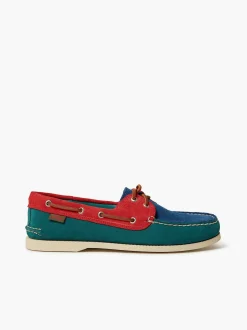 Sale G.H.BASS Jetty Iii 2 Eye Boat Shoes Red & Blue & Green