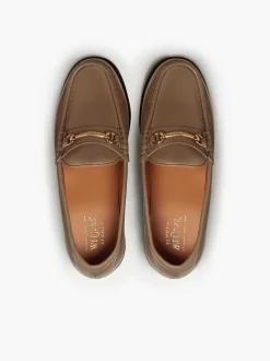 Clearance G.H.BASS Panama Lianna Saddle Bar Loafers Taupe