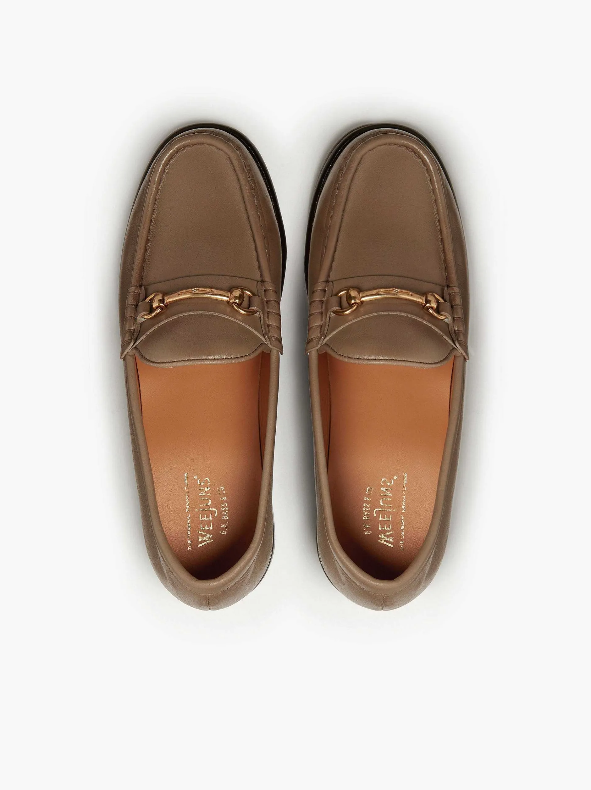Clearance G.H.BASS Panama Lianna Saddle Bar Loafers Taupe