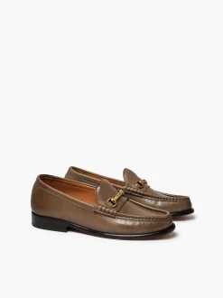 Clearance G.H.BASS Panama Lianna Saddle Bar Loafers Taupe
