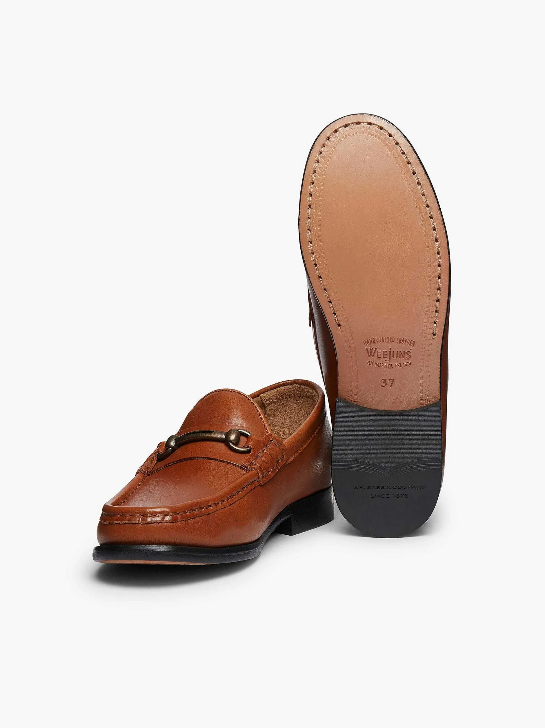 Discount G.H.BASS Panama Lianna Saddle Bar Loafers Tan