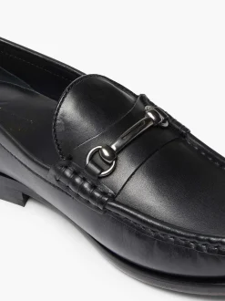 Clearance G.H.BASS Panama Lianna Saddle Bar Loafers Black