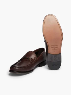 Hot G.H.BASS Panama Lincoln Saddle Bar Loafers Brown