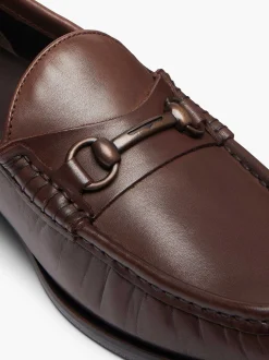 Hot G.H.BASS Panama Lincoln Saddle Bar Loafers Brown