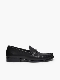 Clearance G.H.BASS Panama Lincoln Saddle Bar Loafers Black