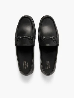 Clearance G.H.BASS Panama Lincoln Saddle Bar Loafers Black
