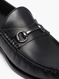 Clearance G.H.BASS Panama Lincoln Saddle Bar Loafers Black