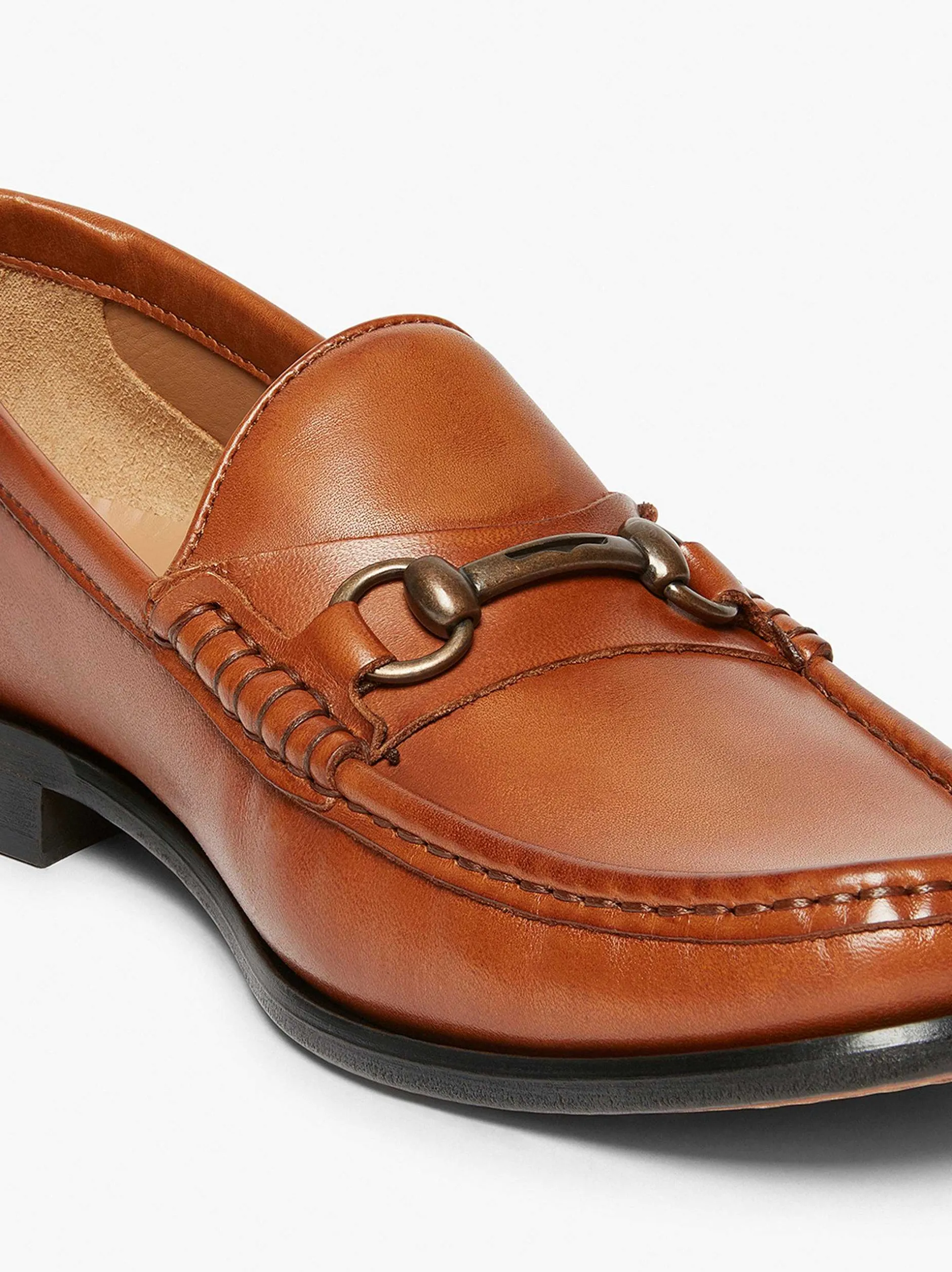 Sale G.H.BASS Panama Lincoln Saddle Bar Loafers Tan