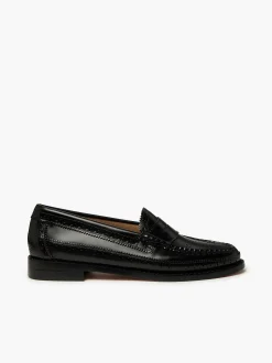 Best G.H.BASS Weejuns Brogue Penny Loafers Black