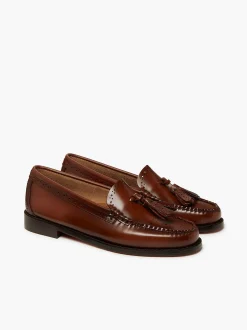 G.H.BASS Weejuns Estelle Brogue Tassel Loafers Cognac