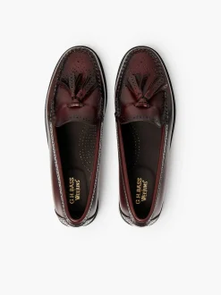 Sale G.H.BASS Weejuns Estelle Brogue Tassel Loafers Wine