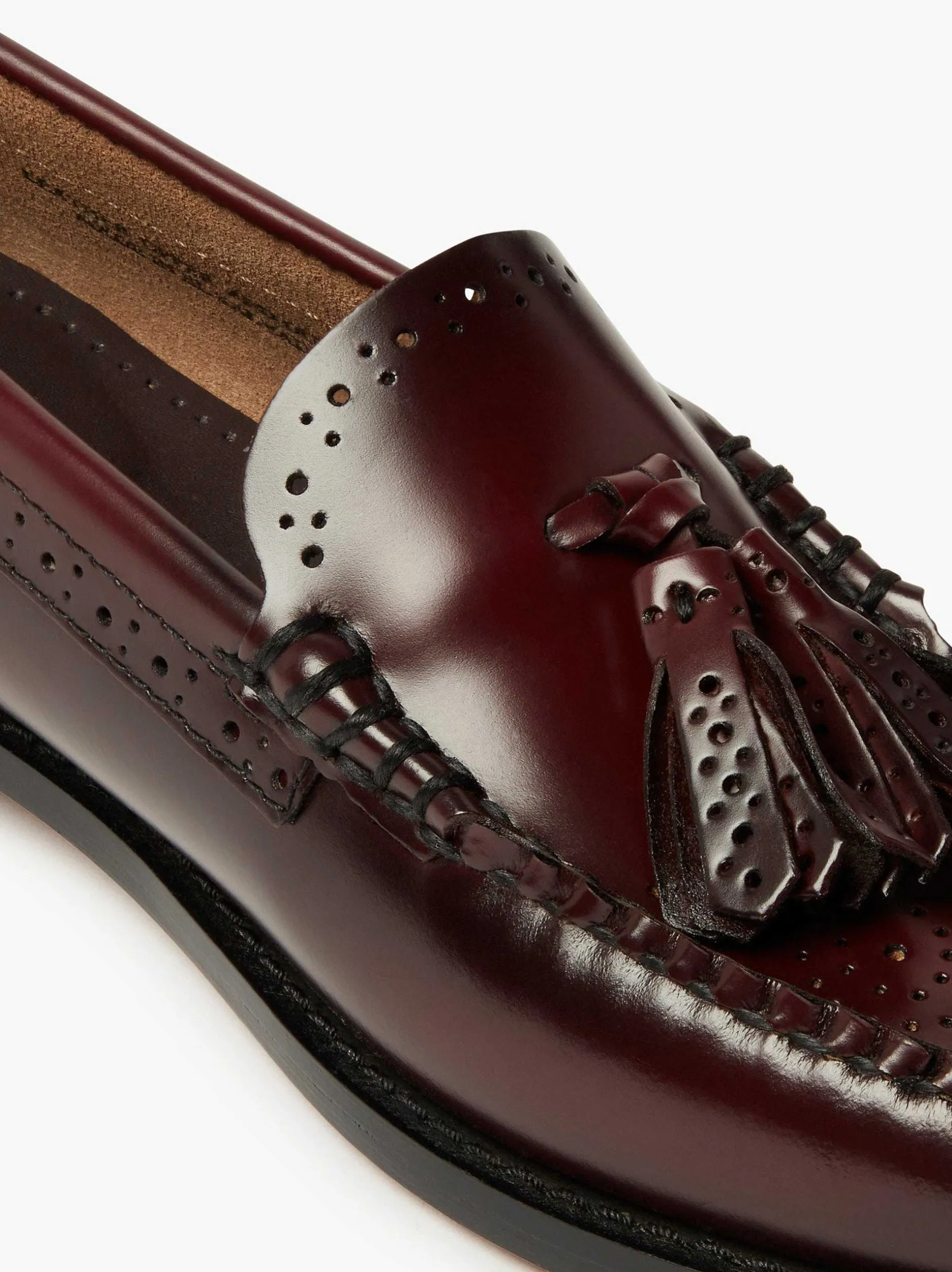Sale G.H.BASS Weejuns Estelle Brogue Tassel Loafers Wine