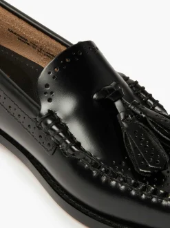 Outlet G.H.BASS Weejuns Estelle Brogue Tassel Loafers Black