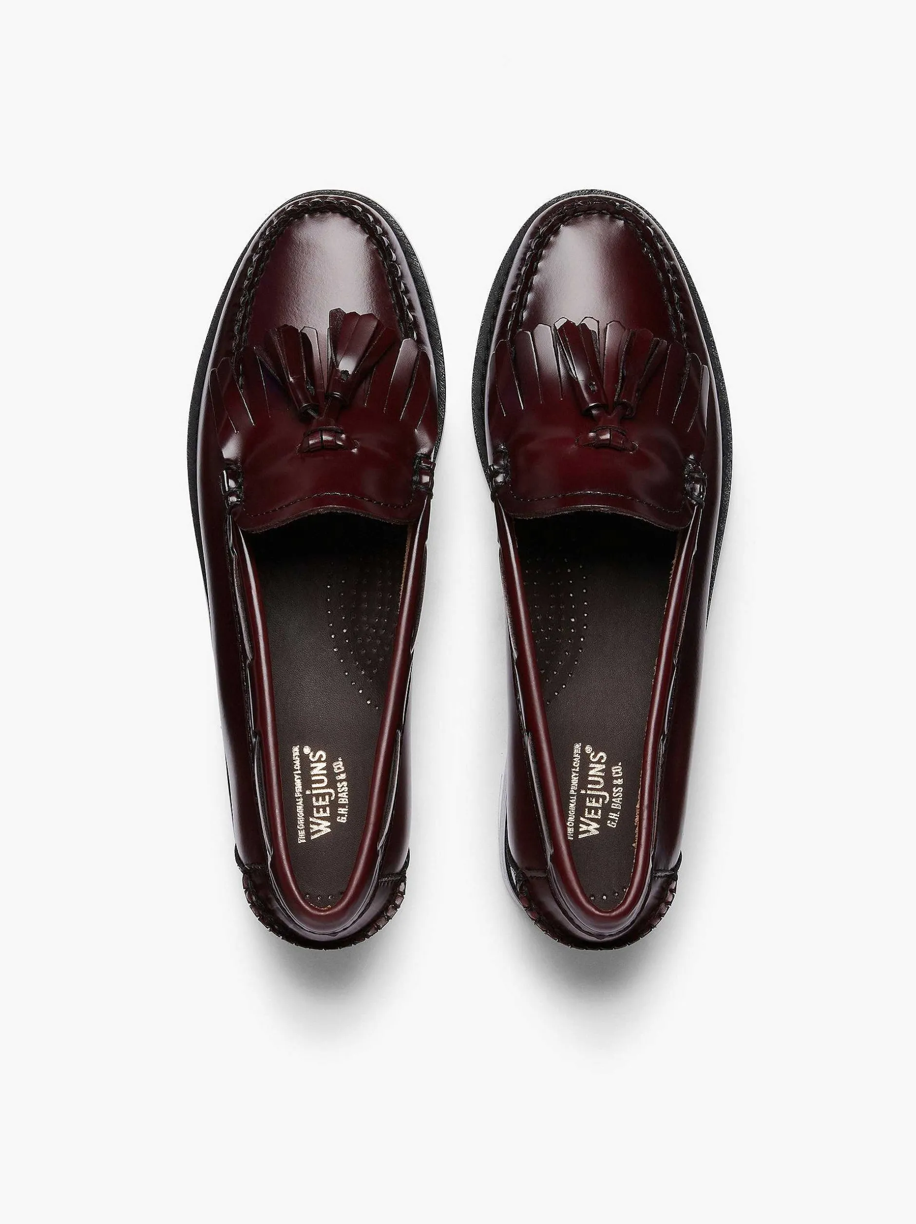 Clearance G.H.BASS Weejuns Esther Kiltie Tassel Loafers Wine