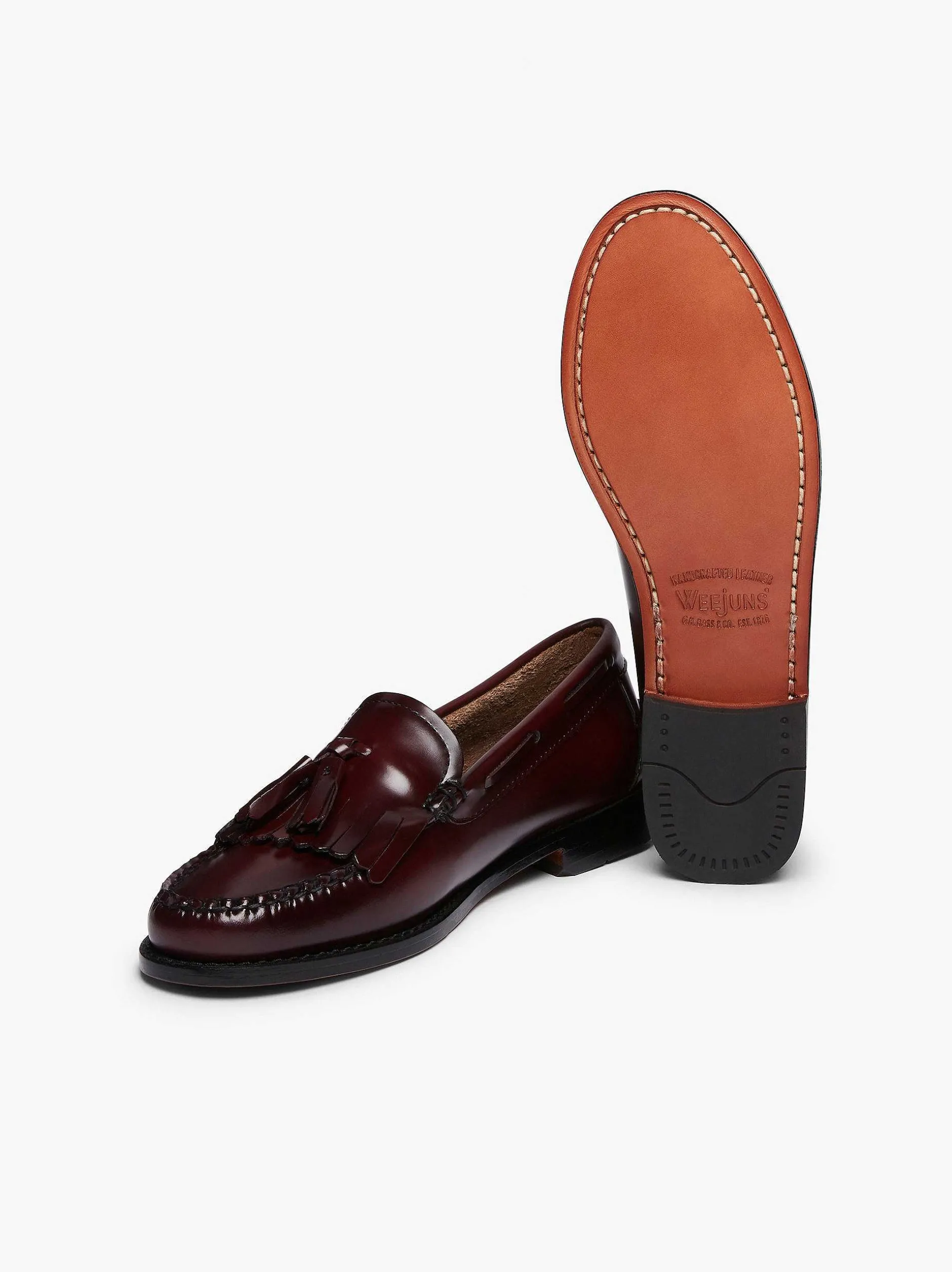 Clearance G.H.BASS Weejuns Esther Kiltie Tassel Loafers Wine