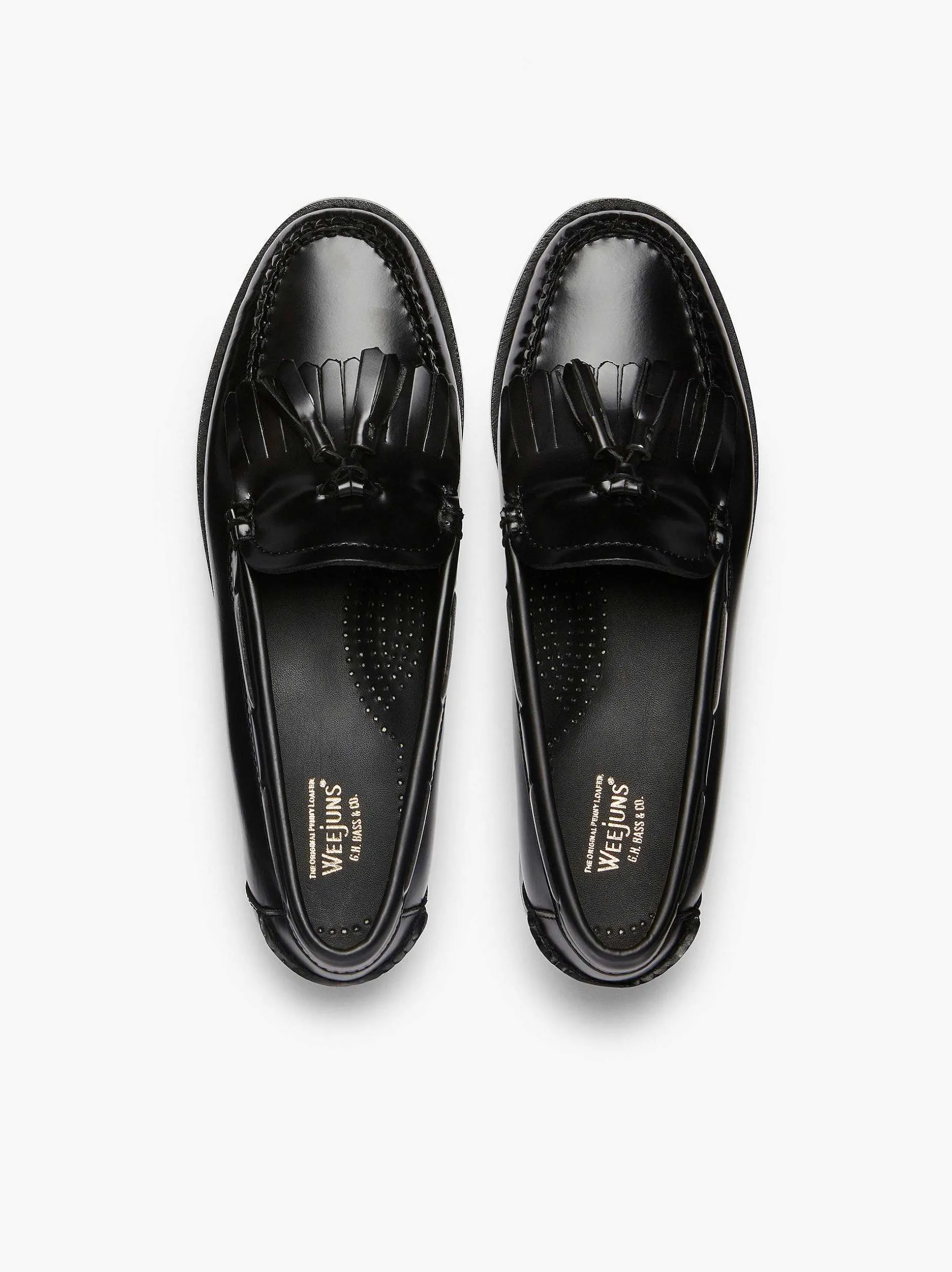 Outlet G.H.BASS Weejuns Esther Kiltie Tassel Loafers Black
