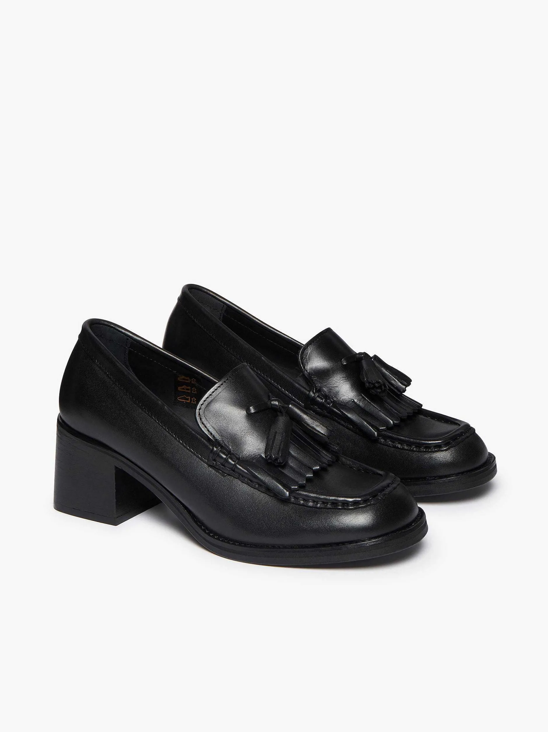 New G.H.BASS Weejuns Kiltie Tassel Heels Black