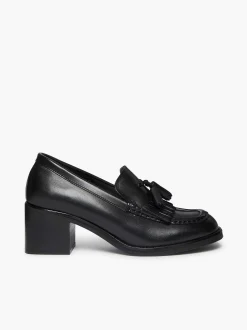 New G.H.BASS Weejuns Kiltie Tassel Heels Black