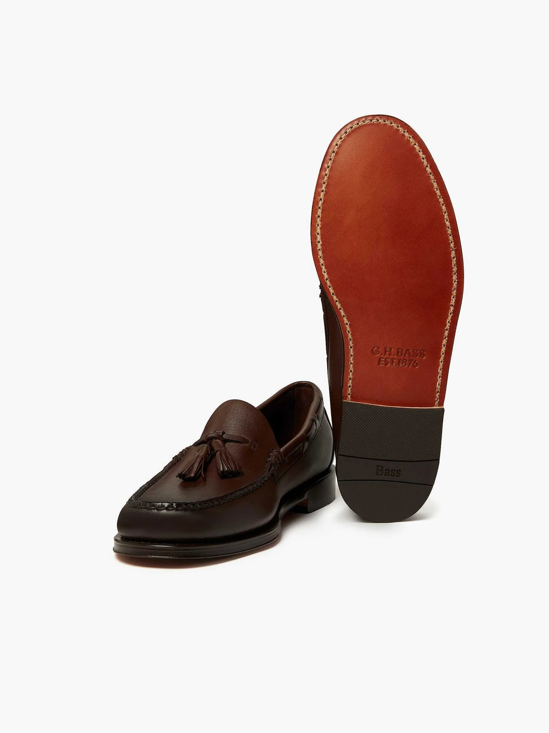 G.H.BASS Weejuns Larkin Tassel Loafers Chocolate
