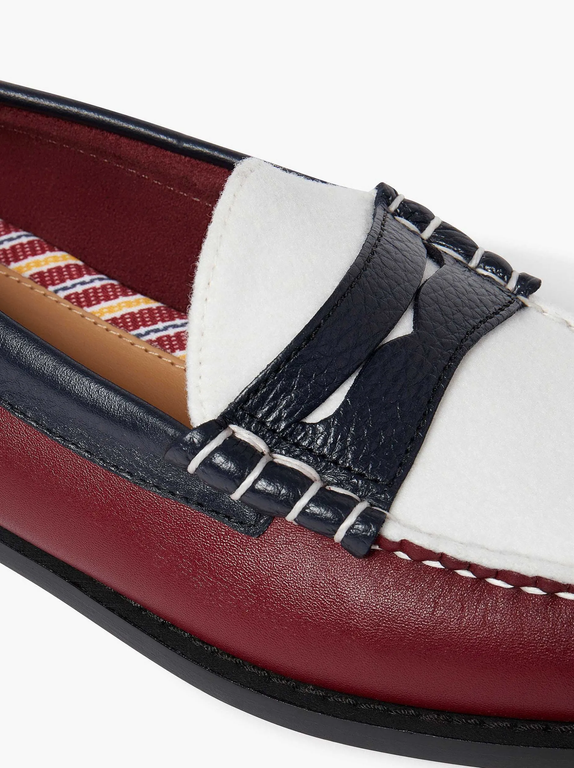 Discount G.H.BASS Weejuns Larson Letterman Penny Loafers Wine