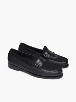Clearance G.H.BASS Weejuns Larson Letterman Penny Loafers Black