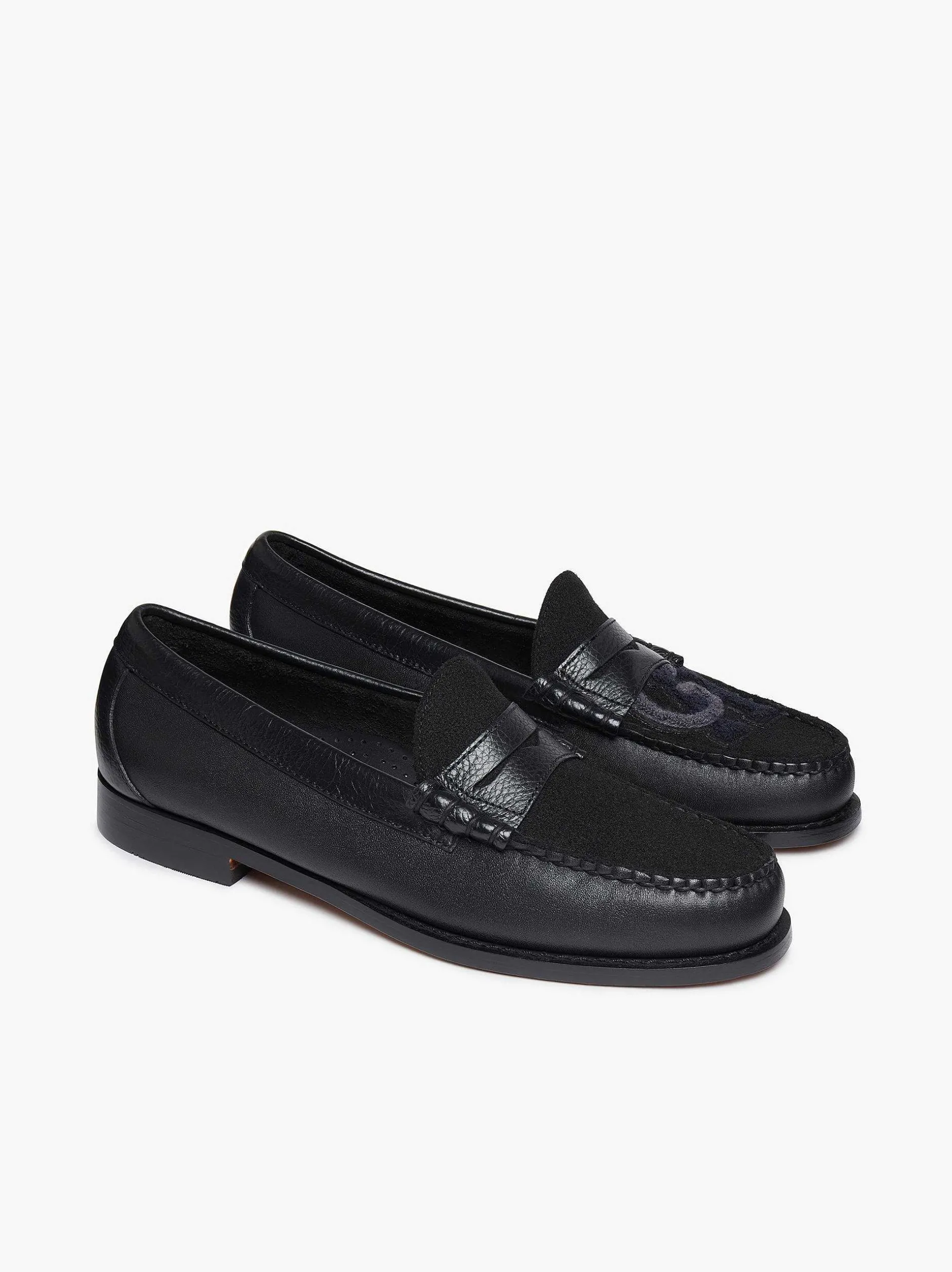 Clearance G.H.BASS Weejuns Larson Letterman Penny Loafers Black