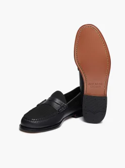 Clearance G.H.BASS Weejuns Larson Letterman Penny Loafers Black