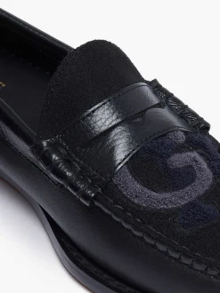 Clearance G.H.BASS Weejuns Larson Letterman Penny Loafers Black