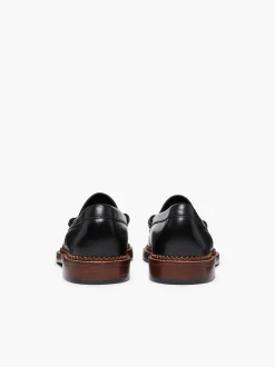 New G.H.BASS 1876 Weejuns Larson Penny Loafers Black