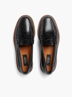New G.H.BASS 1876 Weejuns Larson Penny Loafers Black