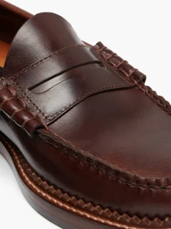 Outlet G.H.BASS 1876 Weejuns Larson Penny Loafers Brown
