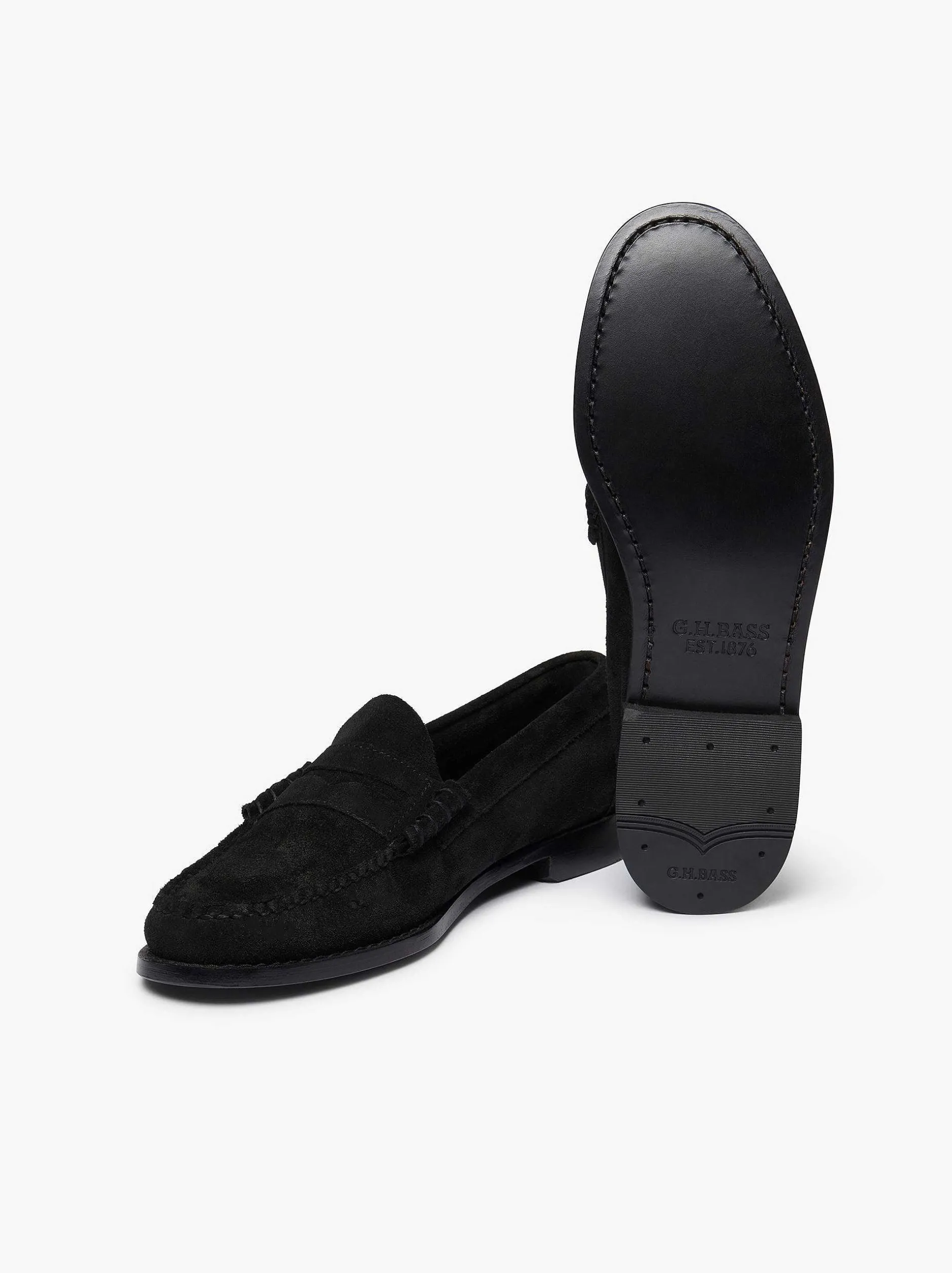 New G.H.BASS Weejuns Larson Penny Loafers Black